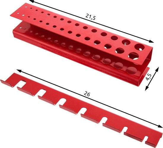 tectake® - Mur d'outils avec 25 crochets et supports - 403559
