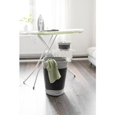 Panier à linge WENKO Bea, gris foncé - 75 L - Feutre en polyester recyclé