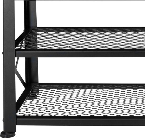 tectake - Shoe rack Blackpool - meuble à chaussures - lumière industrielle - 101 x 30,5 x 45,5 cm - 404290