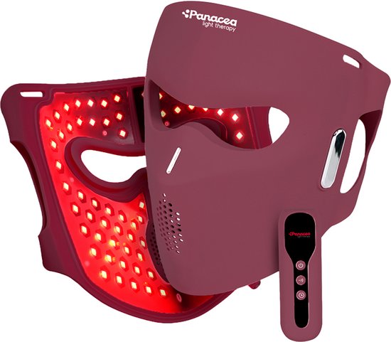 Masque facial LED Panacea Aurora - Lumière rouge et infrarouge - 90 LED - 6 programmes
