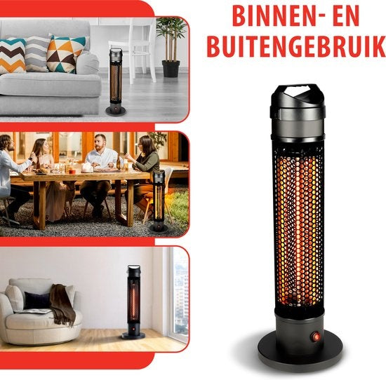 alpina Heater Chauffe-terrasse - Chauffage infrarouge - IP44 résistant aux éclaboussures - 800W