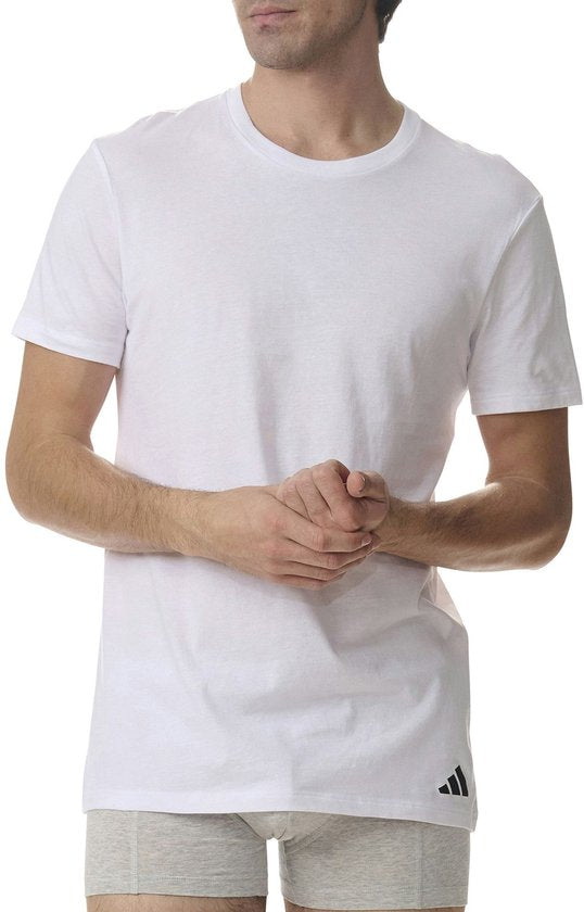 T-shirt à col rond adidas Sportswear, lot de 3 - Active Core Cotton - Sous-vêtements pour hommes - 3 x blanc