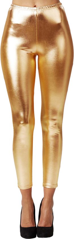 Dressforfun Leggings métallisés or M - déguisement costume halloween déguisement fête carnaval déguisement fête - 303593