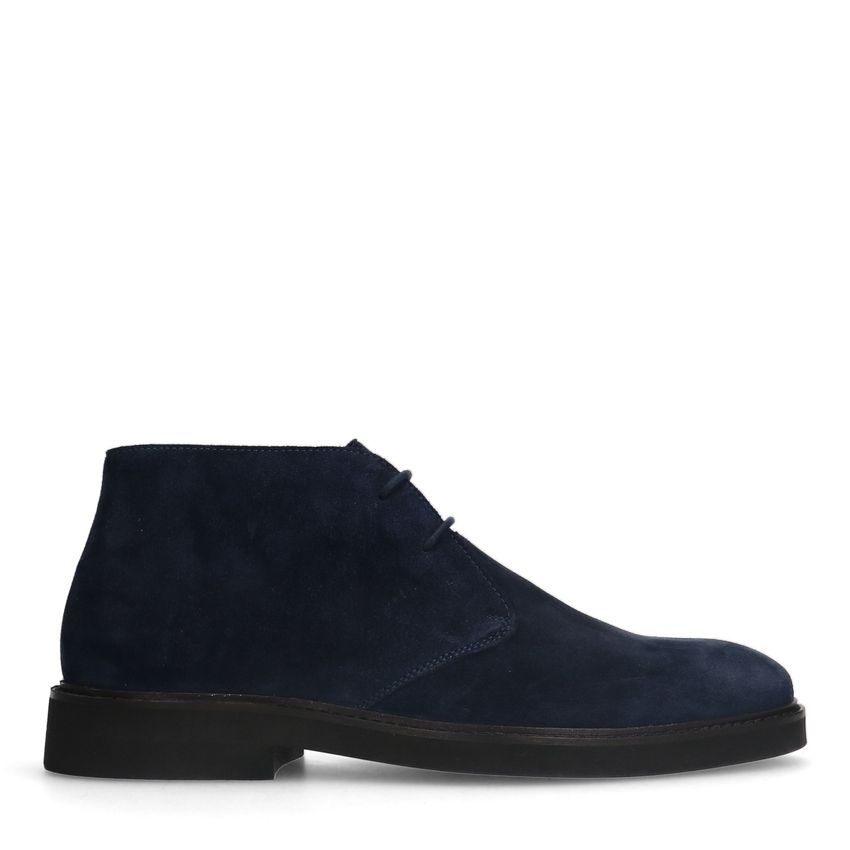 Bottes en daim à lacets - Taille 43 - Bleu foncé