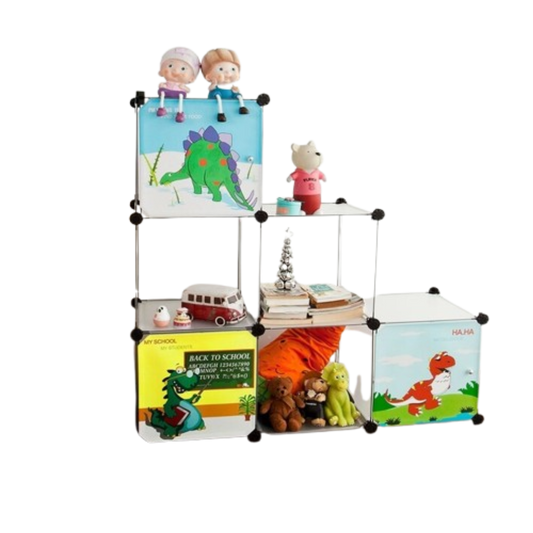 SoBuy Bibliothèque pour enfants - Étagère pour livres et jouets - 6 cases - 38 x 38 x 38 cm