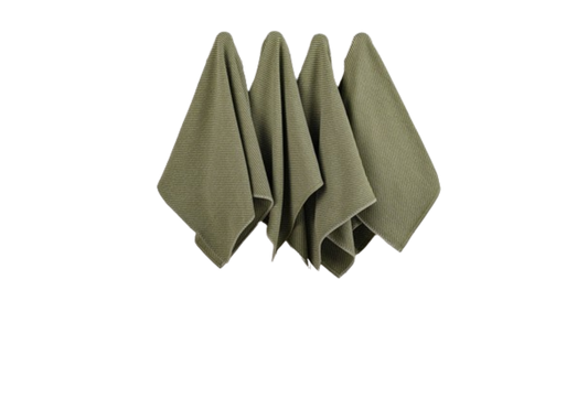 Set d'essuie-tout 10 pièces - 43 x 76 cm - Vert foncé - Doux et extra-absorbant