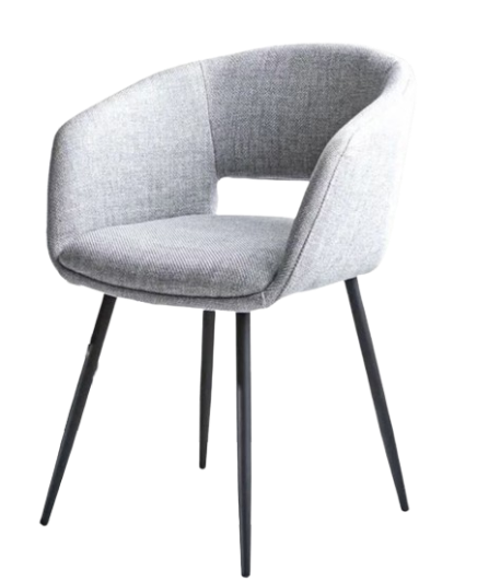 Vince Design Boden Chaise de salle à manger 55x55x78 cm - Gris clair