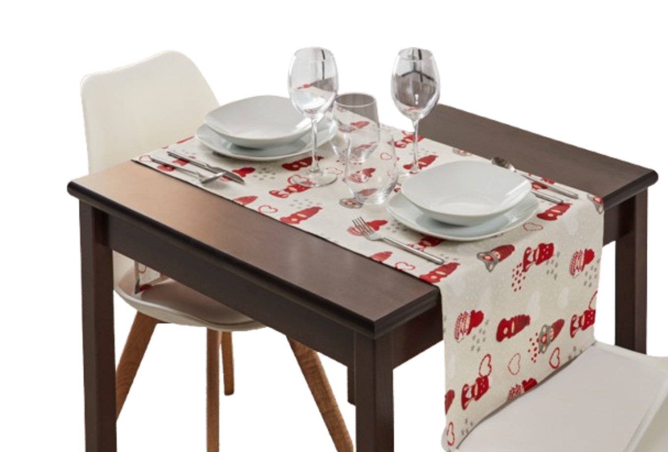 Dekor Nappe de Noël Impression Gnome de Noël - 45 x 140 cm - Impression de Noël