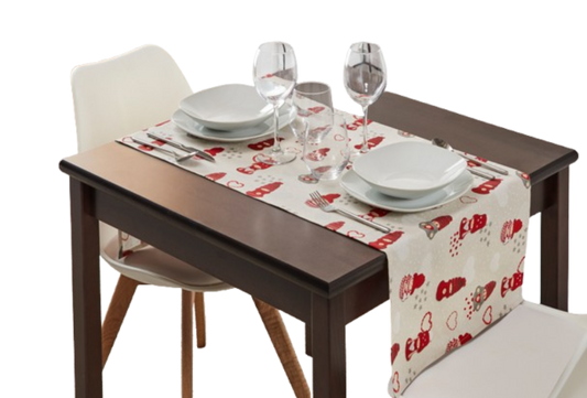 Dekor Nappe de Noël Impression Gnome de Noël - 45 x 140 cm - Impression de Noël