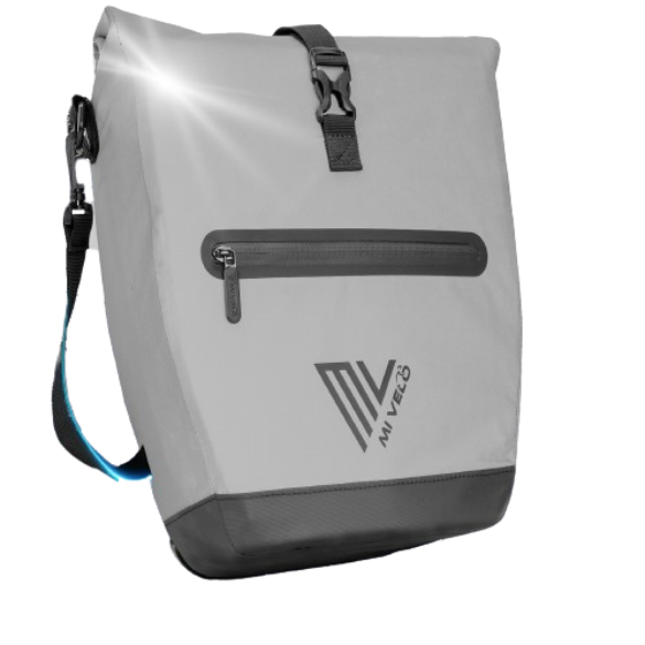Mivelo 2-in-1 sacoche pour porte-bagages Capax 25L - étanche - 58 x 24/32 x 16 cm - entièrement réfléchissante
