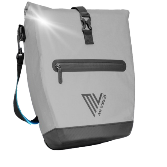 Mivelo 2-in-1 sacoche pour porte-bagages Capax 25L - étanche - 58 x 24/32 x 16 cm - entièrement réfléchissante