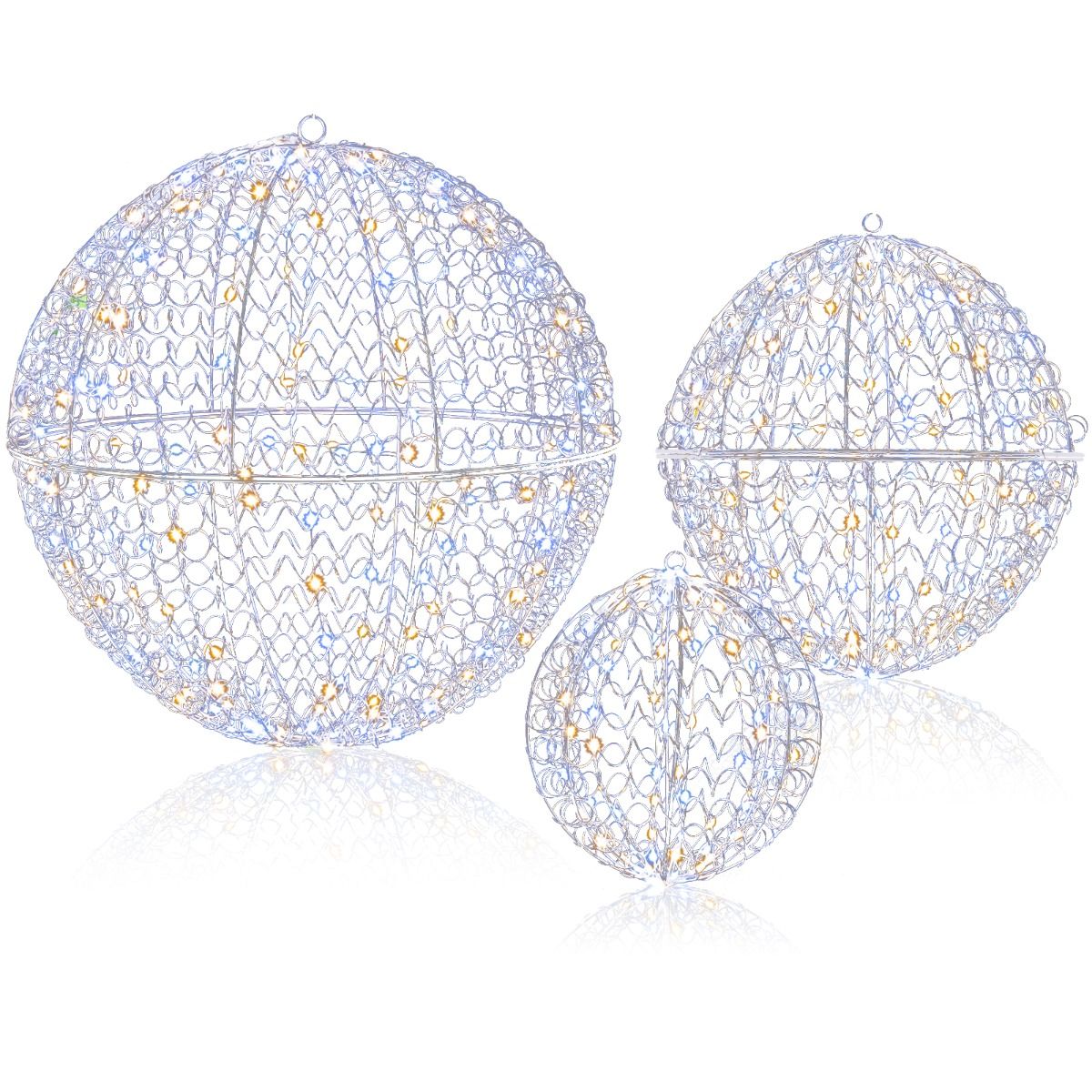 Set de 3 ampoules LED de décoration - Coast - 45 / 30 / 20 cm - Décorations de Noël pour l'intérieur et l'extérieur - Blanc