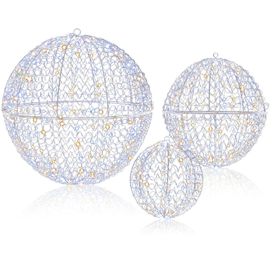 Set de 3 ampoules LED de décoration - Coast - 45 / 30 / 20 cm - Décorations de Noël pour l'intérieur et l'extérieur - Blanc
