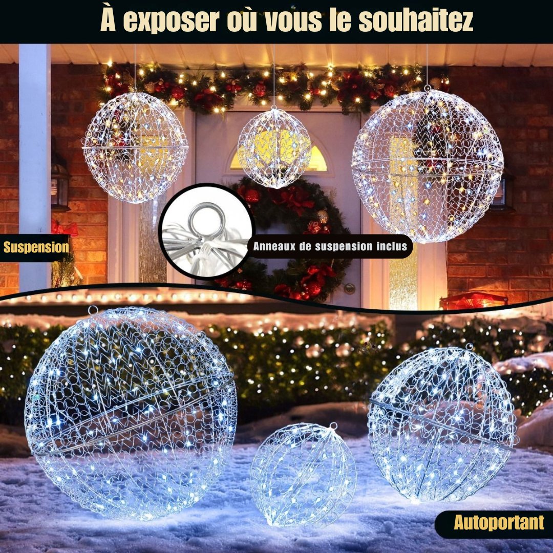 Set de 3 ampoules LED de décoration - Coast - 45 / 30 / 20 cm - Décorations de Noël pour l'intérieur et l'extérieur - Blanc