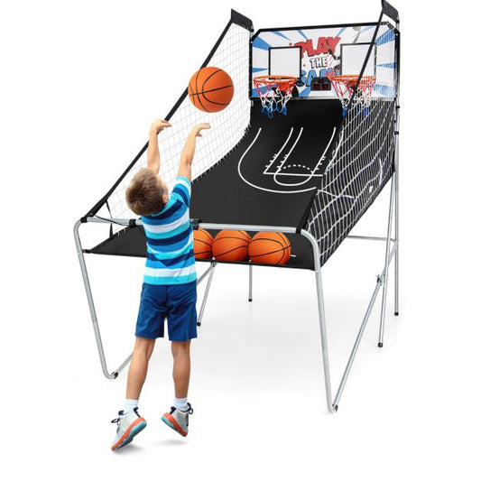 Machine d'arcade de basket-ball Coast – Double panier de basket-ball avec affichage électronique du score 207 x 108 x 205 cm – Noir