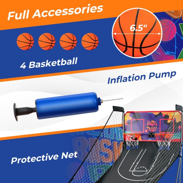 Coast Basketball Game - électronique - pliable - double - arcade - 203x110x205cm - violet/noir