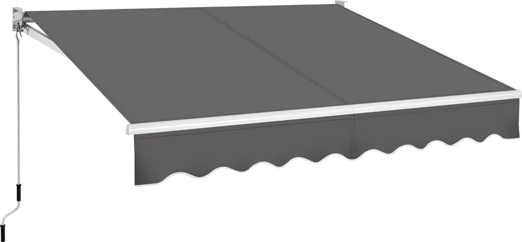 Yaheetech Store articulé 300 × 250 cm - Gris foncé - Parasol manuel avec manivelle et inclinaison réglable 5-35°.