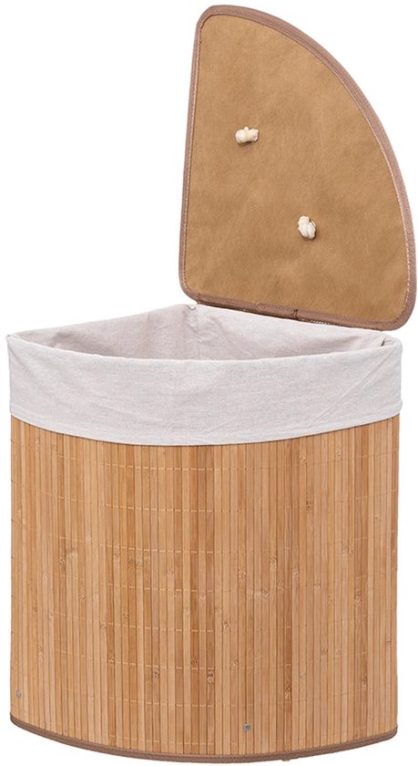 Panier à linge d'angle en bambou 48 litres - Laundry Basket Corner