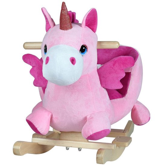 Spielwerk Rocking Chair Unicorn - Ceinture de sécurité à partir de 12m - Rose