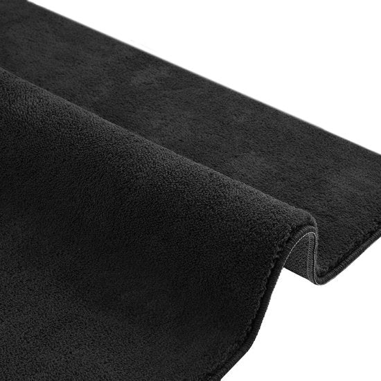 tectake® Tapis à poils courts - 120 x 170 cm - Noir - Tapis pour le salon, la chambre à coucher, la salle à manger - Facile d'entretien et lavable - Sous-couche antidérapante - Antiallergique - Diverses tailles et couleurs