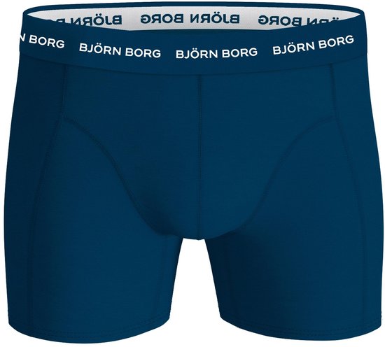 Björn Borg Cotton Stretch Boxer Shorts Men - Black/Print/Blue - 5 pièces - Pantalon homme - Boxer - Taille M