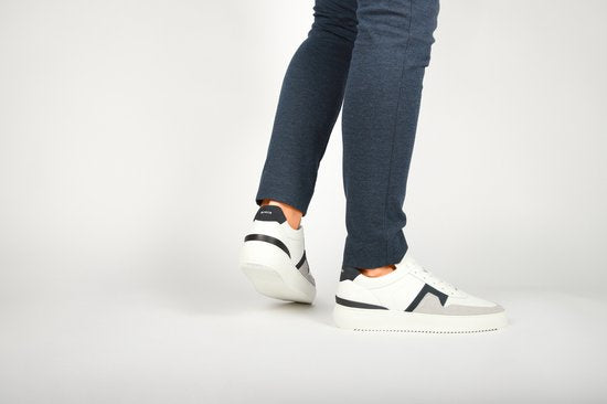 Blackstone MARBLE COLTON - DG513 Blanc Bleu foncé - Baskets basses - Homme - Blanc - Pointure : 43