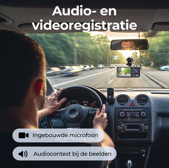 Denver Dashcam - Dashcam pour voiture - Caméra frontale et de cabine - Full HD - Grand Angle 120° - Enregistrement en boucle - Capteur G - CCT2500