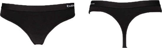 Apollo Ladies Thong Black Bamboo 3-pack - Size XL