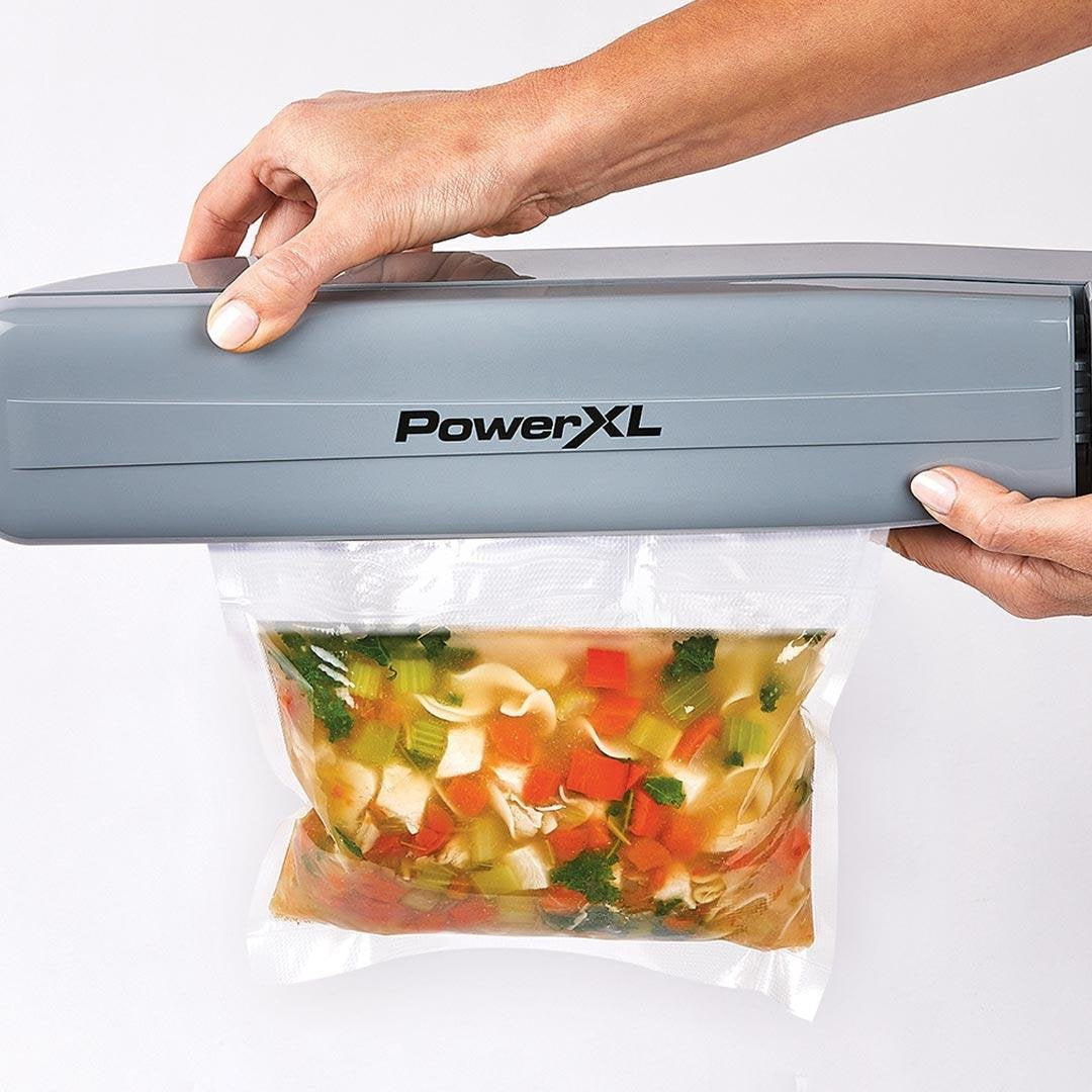 Appareil sous vide PowerXL Duo NutriSealer - Fonction 6 en 1 - Film et sachets inclus - Conserve les aliments 5 fois plus longtemps