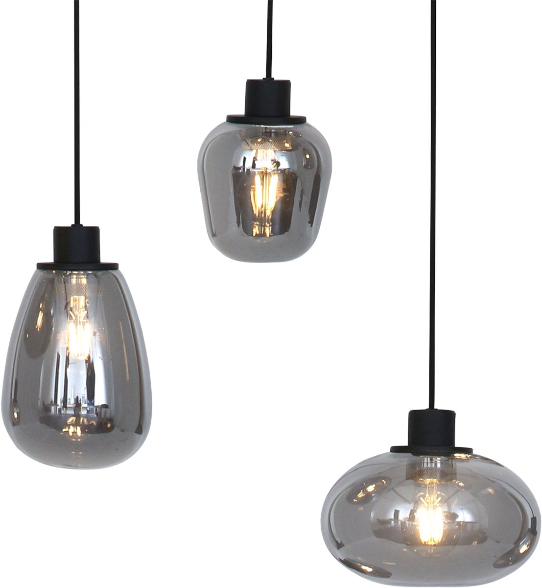 Lampe suspendue Steinhauer Reflexion - Noir