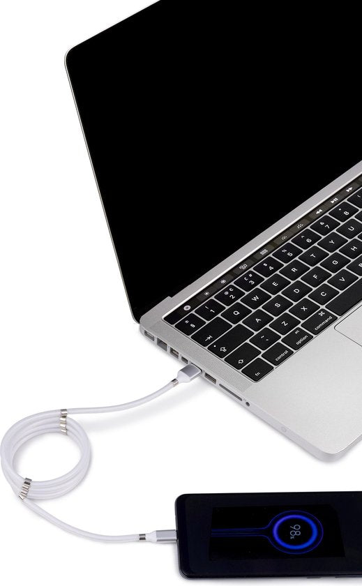 Câble USB-C Grundig - Magnétique - 1 mètre - Blanc