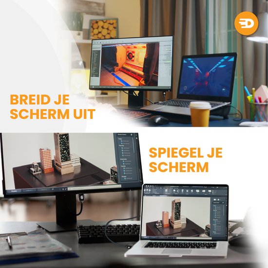 Drivv. Câble Displayport 2.1 - 16K 60Hz 8K 120Hz 4K 144Hz - 80Gbps - Displayport 2.1 - Câble DP - 5 mètres - Noir