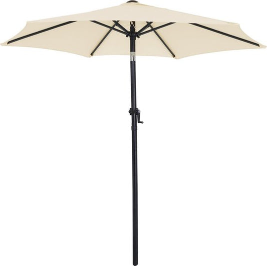 Parasol Kingsleeve 200 cm - avec manivelle et mécanisme d'inclinaison - Beige