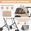 Poussette pour chien Coast 3-en-1 - Beige - Pliable - 53 x 84 x 105 cm