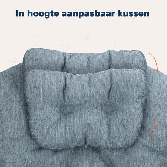 TRVLMORE Chaise de camping - XL - Pliable - Sac de transport inclus - Chaise de camping - Chaise papillon - Capacité de charge 150 kg - Gris