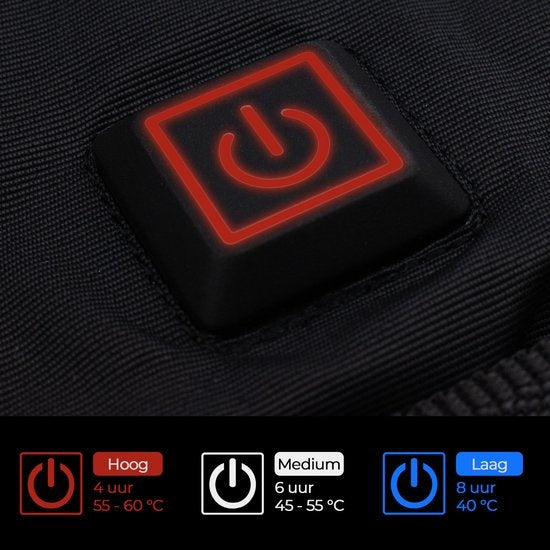 Gants chauffants - Chauffage électrique - Rechargeable par USB - 3 niveaux - Taille L - Femmes / Hommes