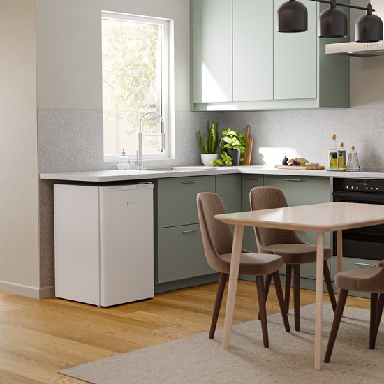 Réfrigérateur KitchenBrothers - 88L Compartiment de réfrigération - 14L Compartiment de congélation - Glacière - Frigo - Blanc