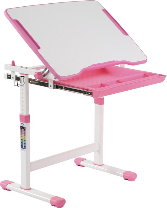 Table de dessin pour enfants avec chaise de bureau - table d'écolier - ergonomique réglable en hauteur