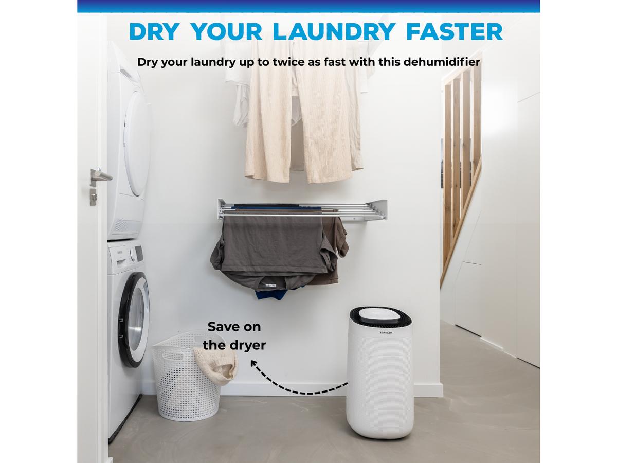 Sofresh Virgo 2-en-1 : déshumidificateur et purificateur d'air - Capacité 16 L - Blanc