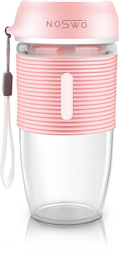 Noswo Blender To Go - Blender portable - Blender portable - Mini Blender pour les déplacements - Smoothie Maker - Blender sans fil - Rose