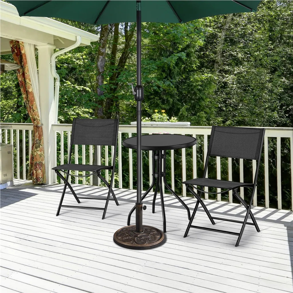 Pied de parasol Yaheetech 10 kg, rond, bronze