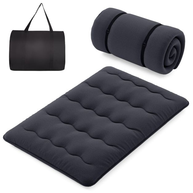 Coast Comfortable Japanese Futon Mattress Black - 140 x 200 cm - Avec housse lavable et sac de transport