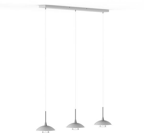 Suspension Tallerken 2654ZW Noir - Style moderne, hauteur réglable, matériaux : verre et métal, d'intérieur, Steinhauer