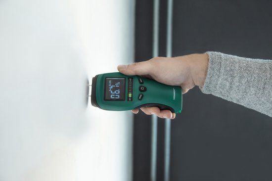 VONROC PRO Humidimètre - Usage professionnel - Précis - LCD rétro-éclairé à fort contraste