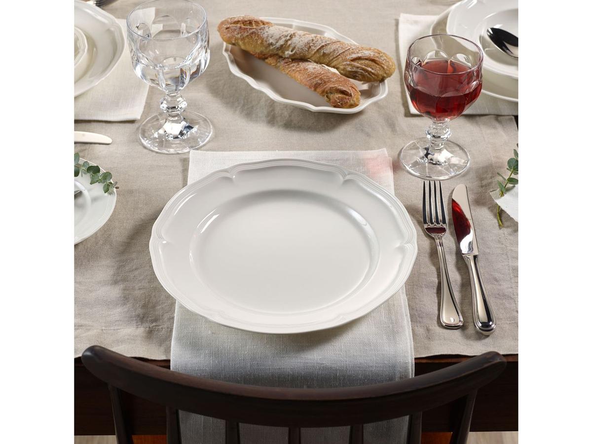 Assiette plate Villeroy Boch Manoir - Ø 26 cm - Lot de 6 - Blanc