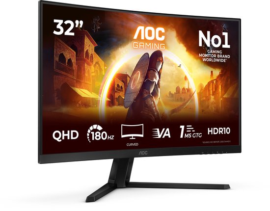 AOC CQ32G4VE - Écran de jeu incurvé QHD - 180 Hz - 32 pouces