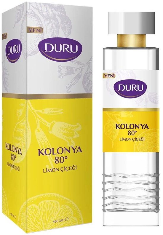 Duru Eau de Cologne – Citron – 400 ml – Eau de Cologne rafraîchissante – Eau de Cologne au citron – Désinfectant pour les mains – Fraîcheur naturelle