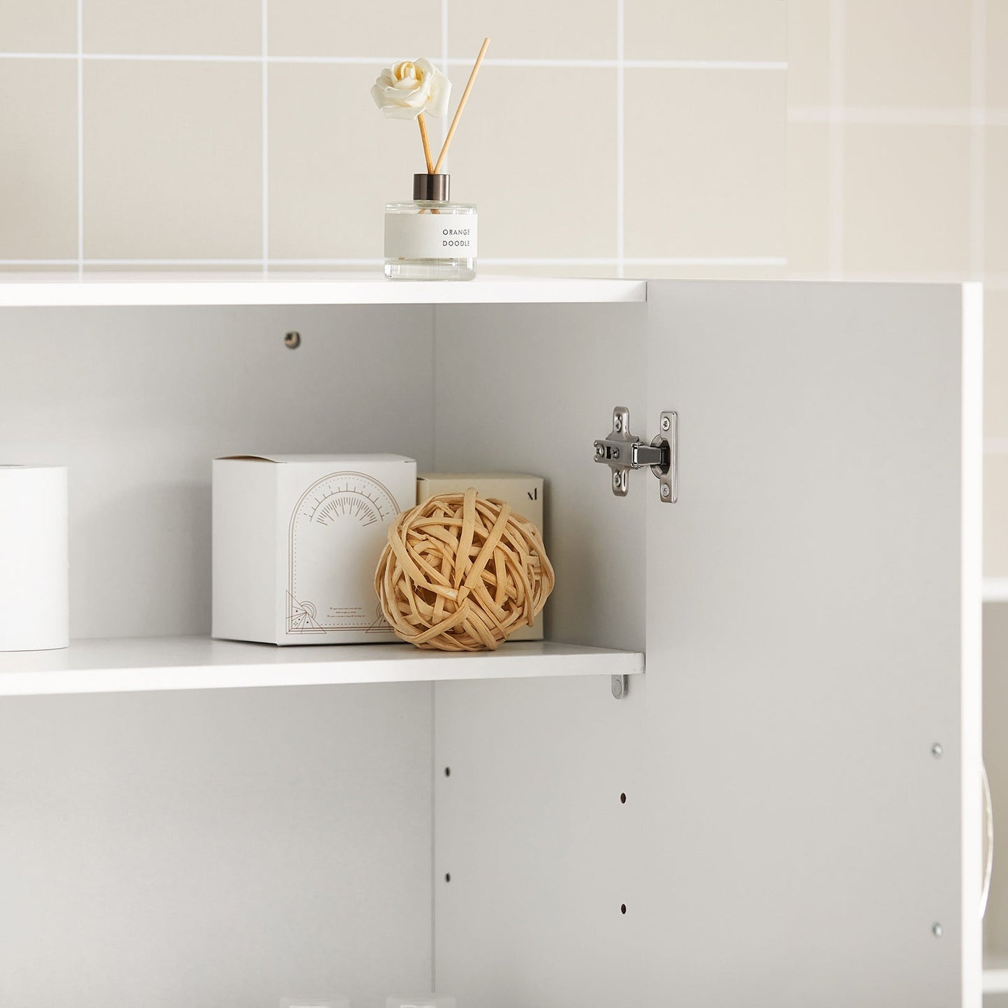 Armoire murale - SoBuy - 2 portes - 60x60x30 cm - Blanc - Etagère réglable