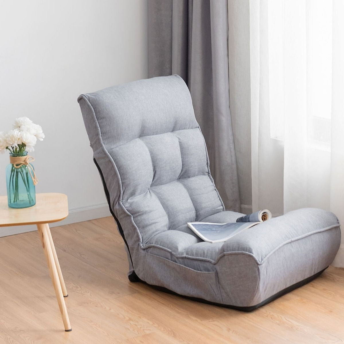 Coast Floor-Making Chair Canapé de jeu à 4 réglages avec dossier gris