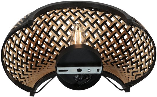 Anne Lighting - applique murale - MAZE - naturel - bambou - lampe de chevet - E27 - 4400BE